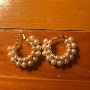 JCrew pearl hoops
